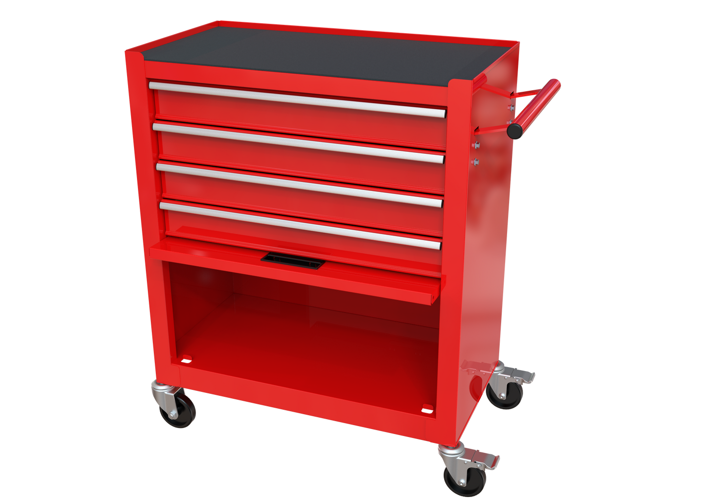 Artman 4-Drawer Tool Cabinet|Lockable Wheels | Sliding Drawers | Hidden Door