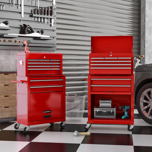 ARTMAN 8 Drawers Tool Cabinet|Lockable Wheels | Sliding Drawers